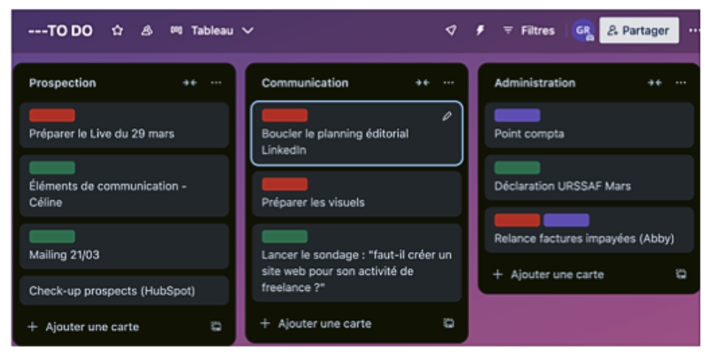 organisation dossiers redaction web avec trello